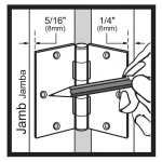 Everbilt 3-1/2 in. x 5/8 in. Radius Matte Black Smooth Action Butt Door Hinge, 3-Pack thumbnail 6