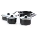 Better Chef 7-Piece Deluxe Nonstick Aluminum Cookware Set, Black thumbnail 1