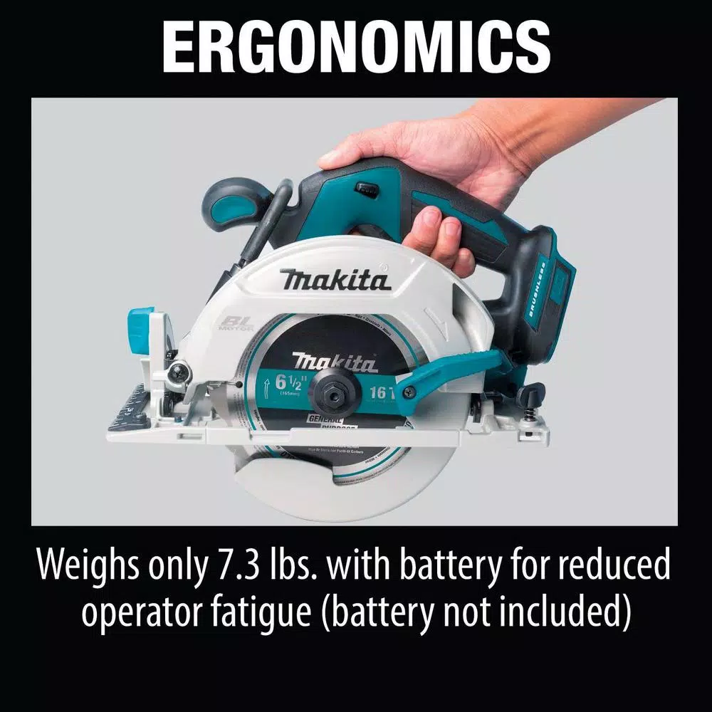 Makita 18V LXT Brushless 6-1/2 in. Cordless Circular Saw with Electric Brake (Tool Only)