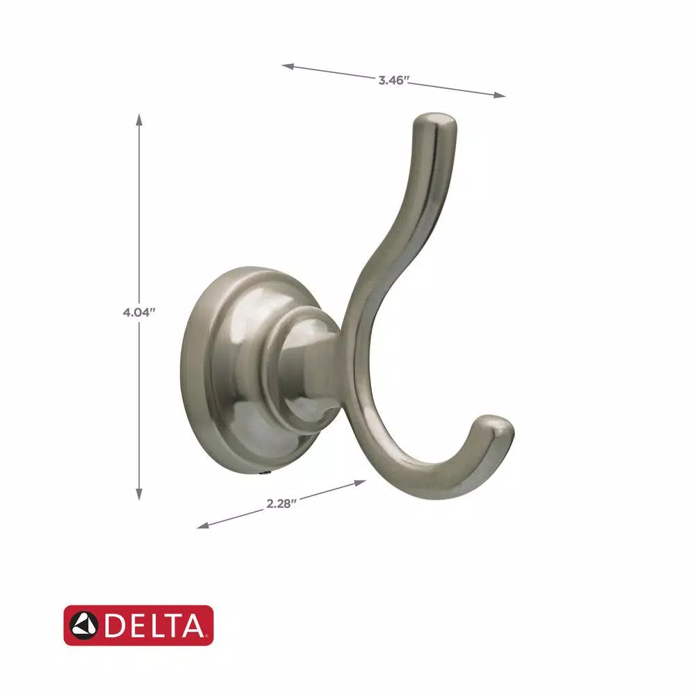 Delta Starmount Brushed Nickel Towel and Robe Hook with SpotShield Technology