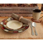 Pfaltzgraff Taos 16-Piece Stoneware Dinnerware Set, Service for 4, Brown thumbnail 3