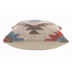 LR Home Southwestern Red Blue Gray Graphic Throw Pillow - 18 x 18 in. Cotton Square Accent Pillow thumbnail 5