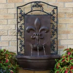 Sunnydaze Decor French Lily Solar Outdoor Wall Fountain - Traditional Resin Iron Design thumbnail 7