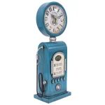 Yosemite Home Decor Route 66 Blue Gas Pump Table Top Analog Clock thumbnail 3