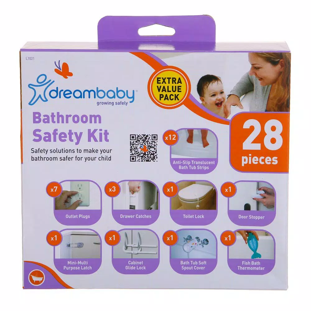 Dreambaby 28-Piece Bathroom Safety Kit - Baby Proofing Starter Set