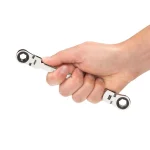 TEKTON 9 mm x 11 mm Flex-Head Ratcheting Box End Wrench, 72-Tooth, Metric thumbnail 8