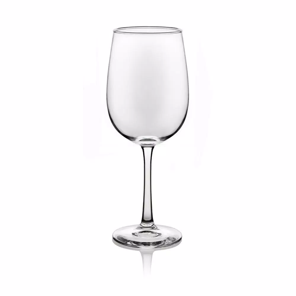Libbey Midtown 4-Piece White Wine Glass Set, 18.5 oz, Clear