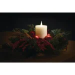 Xodus Innovations 5 in. Ivory Wax Battery Operated LED Flameless Candle with 3D Flame Technology thumbnail 2
