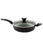 Unbranded Allston 4.5 Qt. Aluminum Nonstick Saute Pan with Glass Lid, Black thumbnail 1