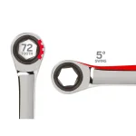 TEKTON 13-Piece Ratcheting Combination Wrench Set, 1/4 in. to 1 in., with Roll-Up Storage Pouch thumbnail 4