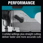Makita 18V LXT Brushless Cordless Barrel Grip Jig Saw with Bonus 5.0 Ah Battery thumbnail 9