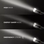 Energizer VISION HD Extra Performance 1300 Lumen LED Flashlight, Digital Focus, Silver thumbnail 5
