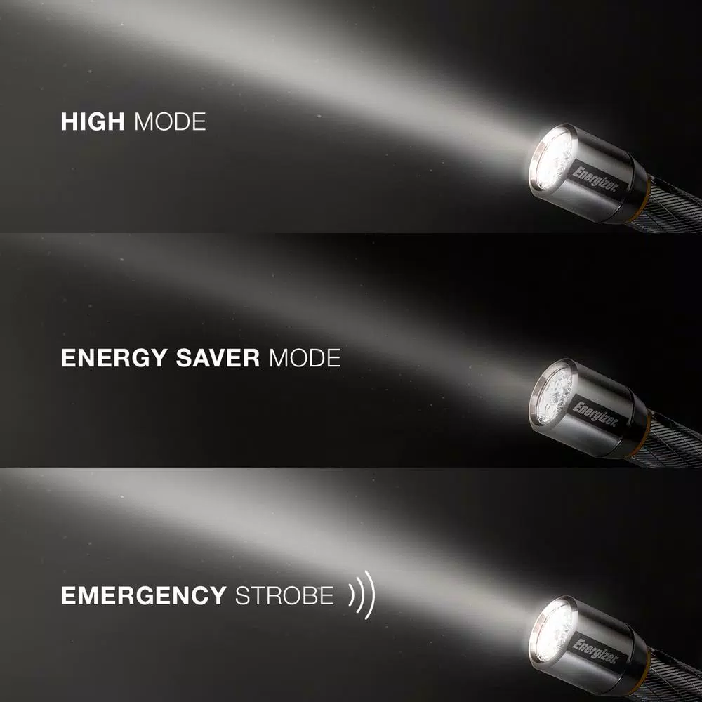 Energizer VISION HD Extra Performance 1300 Lumen LED Flashlight, Digital Focus, Silver