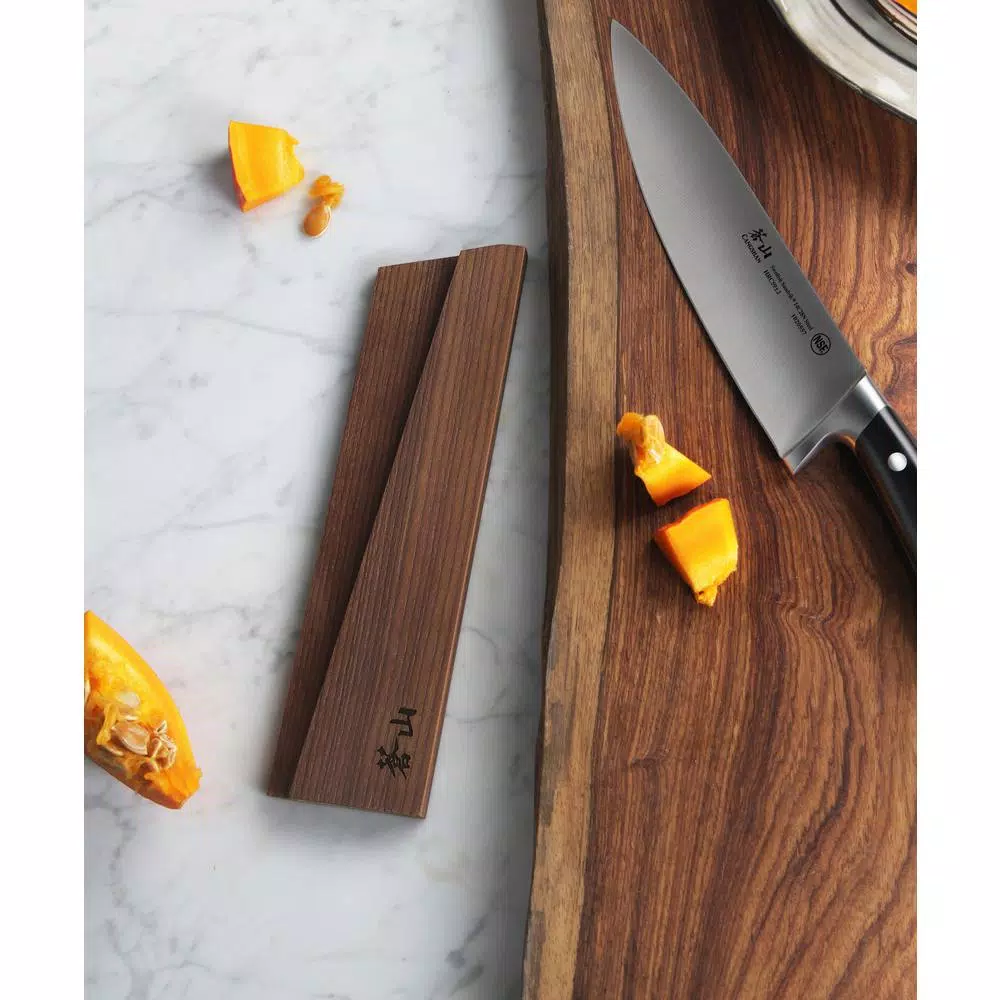 Cangshan Solid Carbonized Ash Wood Magnetic Knife Sheath for 8 in. Chef's Knife