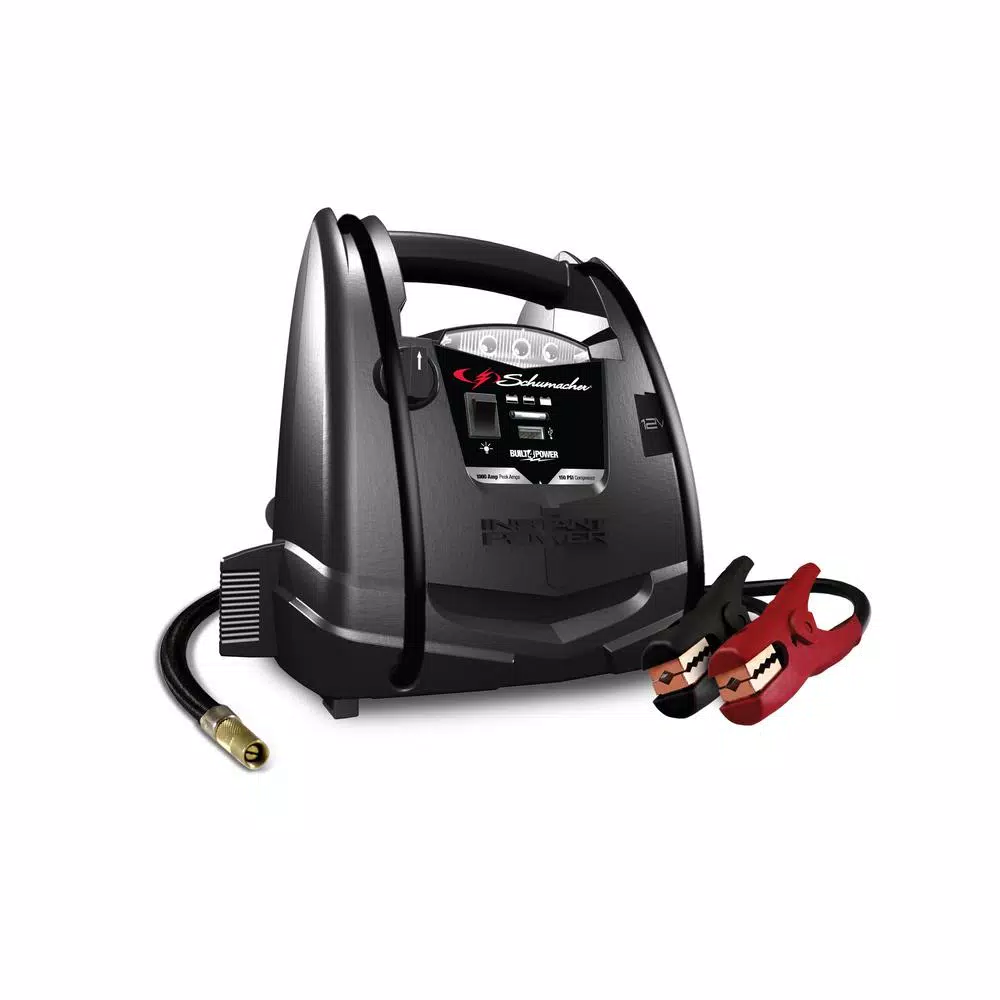 Schumacher SJ1330 1000 Peak Amp Portable Jump Starter with 150 PSI Air Compressor