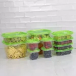 Home Basics 12-Piece Plastic Food Storage Container Set with Vented Lids, Green thumbnail 3