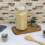 Home Basics 67 oz. Glass Canister with Marble Printed Ceramic Top and Metal Bail Lid thumbnail 5