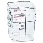 Rubbermaid Commercial Products Rubbermaid Commercial 2 Qt. Clear Space Saving Square Food Storage Container thumbnail 2