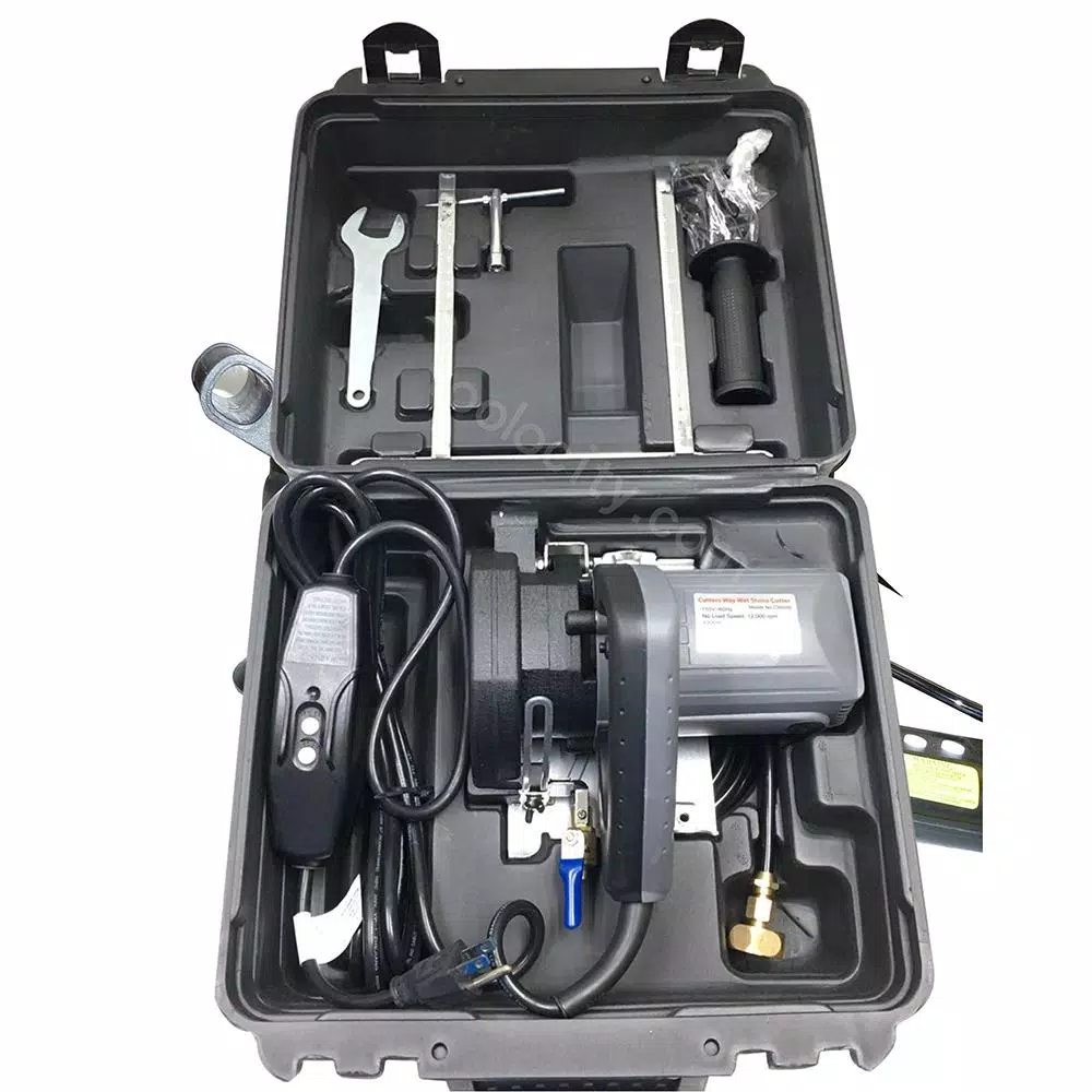 Unbranded Cutter's Way 5 in. Wet Stone Cutter with 5 in. Diamond Blade, 1200W Motor