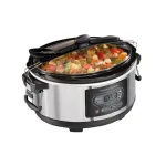 Hamilton Beach Stay or Go 5 Qt. Stainless Steel Programmable Slow Cooker thumbnail 1