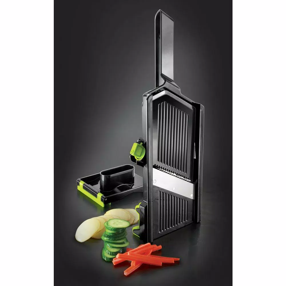 Simposh Handheld Mandoline Slicer with Julienne Blades and Adjustable Thickness Settings