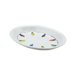 Fiesta White Ceramic Christmas Lights Medium Oval Platter, 11.625 in. thumbnail 2