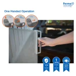 Perma Child Safety Extra Tall & Extra Wide Outdoor Retractable Gate, 41 in. H x 71 in. W, Gray thumbnail 6
