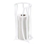 Bath Bliss Aluminum Toilet Paper Holder, 3-Roll Vertical Reserve, White thumbnail 1
