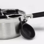 ExcelSteel Professional 4-Cup Stainless Steel Egg Poacher Set with Non-Stick Cups and Silicone Spatula thumbnail 4