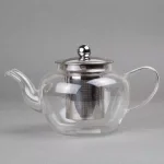 Creative Home 20 oz Borosilicate Glass Teapot with Stainless Steel Removable Lid and Infuser Basket thumbnail 2
