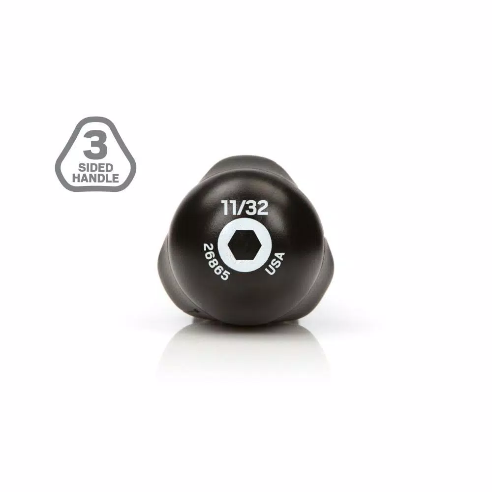 TEKTON 11/32 in. Nut Driver with Patented Three-Sided Handle