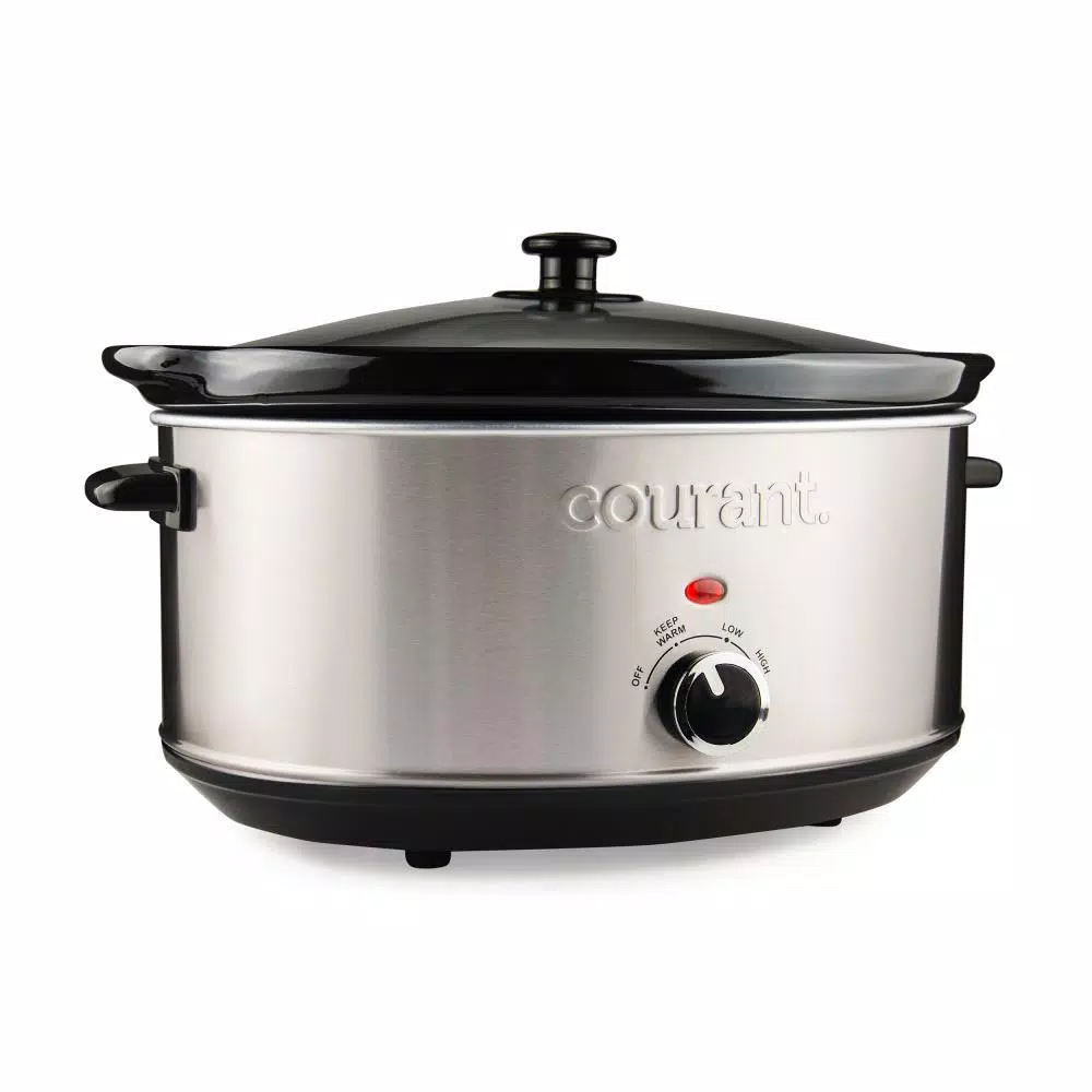 Courant 7 Qt. Stainless Steel Slow Cooker with Temperature Settings