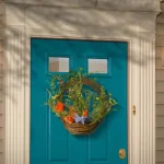 National Tree Company 16 in. Spring Wreath with Woven Branch Twig Half Basket and Mixed Flowers thumbnail 2