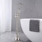 Vanity Art 46 in. Freestanding Single Handle Claw Foot Tub Faucet with Hand Shower, Brushed Nickel thumbnail 5