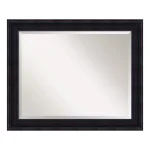 Amanti Art 33 in. W x 27 in. H Mahogany Wood Framed Beveled Edge Rectangular Bathroom Vanity Mirror thumbnail 4