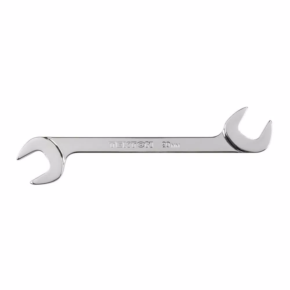 TEKTON 20 mm Angle Head Double Open End Wrench, 60° Offset