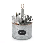 MIND READER Silver Metal 4 Section Utensil Caddy & Cutlery Holder thumbnail 2