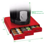 Mind Reader Anchor Red K-Cup Storage Drawer, 36-Capacity Single Serve Coffee Pod Organizer thumbnail 5
