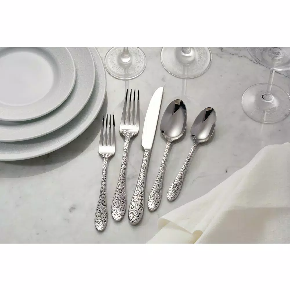Oneida Ivy Flourish 18/10 Stainless Steel Teaspoons, Set of 12