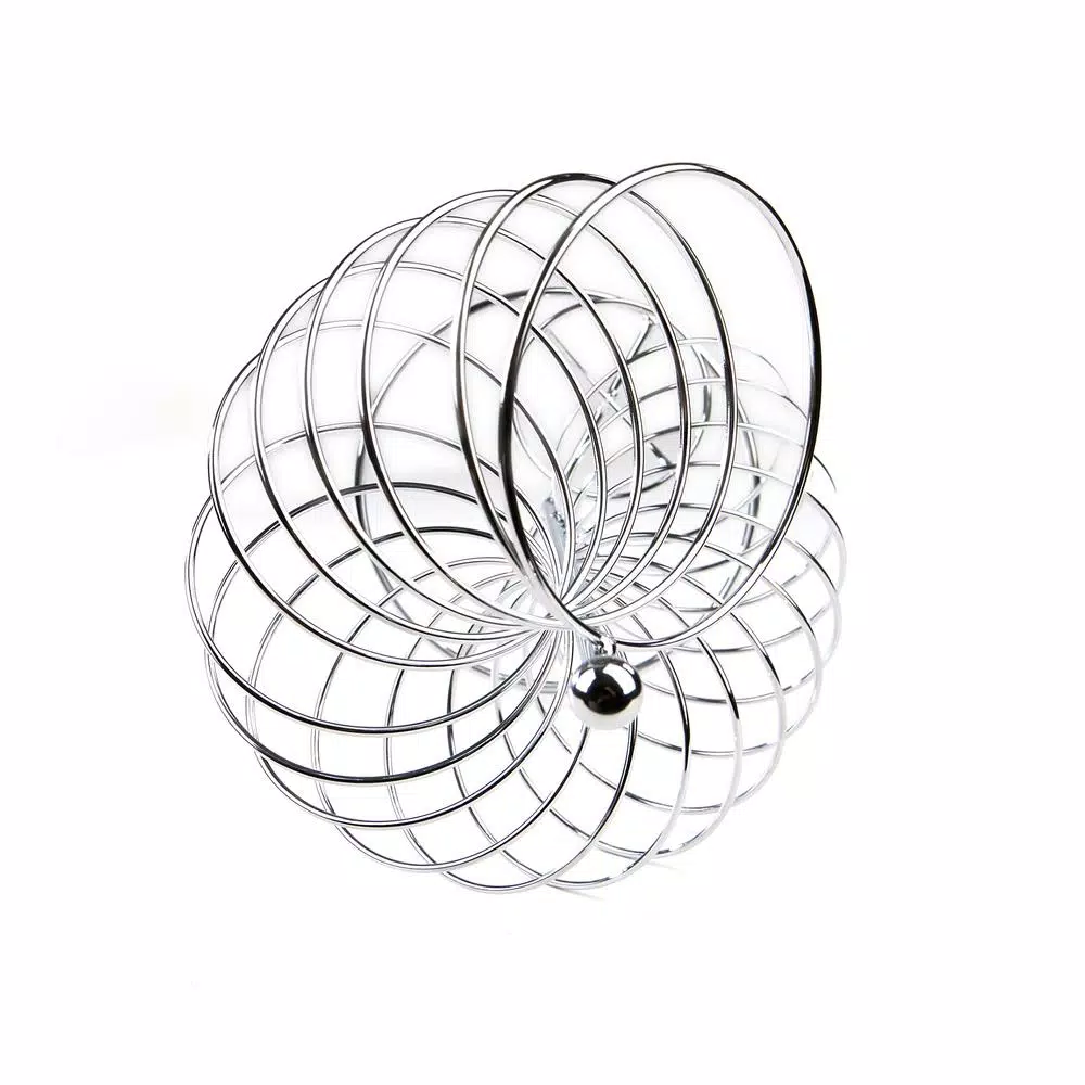 Mind Reader Stainless Steel Twisted Fruit Holder, Silver Metal Wire Fruit Basket