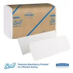Scott Essential Multi-Fold White Paper Towels, 9.2 x 9.4 in, 4000 Sheets (16 Packs of 250) thumbnail 3