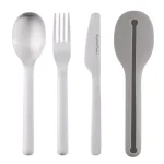 BergHOFF Leo Lunch Set with Bento Box, 40oz Water Bottle, and 3-Piece Stainless Steel Flatware - Gray and Mint thumbnail 5