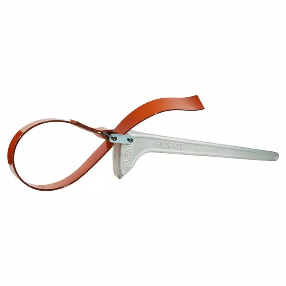 Klein Tools 18 in. Grip-It Strap Wrench, 1-1/8 in. to 8 in. Adjustable Opening