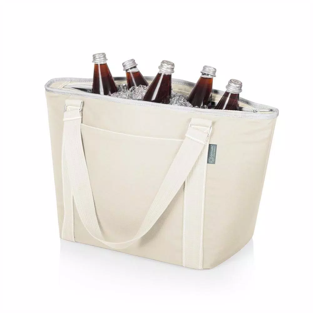 Picnic Time Topanga 9 Qt. Sand Tote Cooler - Insulated Soft-Side Picnic & Grocery Bag
