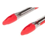 Core Kitchen Stainless Steel and Silicone Locking Tongs Set, Red (Set of 2) thumbnail 5