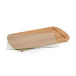 Picnic Time Billboard Rubberwood Serving Tray with Removable Tempered Glass Top thumbnail 5