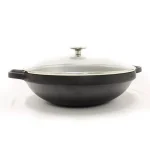 BergHOFF GEM 12.5 in. Cast Aluminum Nonstick Wok with Glass Lid, Induction Compatible thumbnail 1
