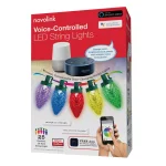Novolink 25-Light C9 Wi-Fi RGB Color-Changing LED Christmas String Lights, Works with Alexa & Google Home thumbnail 1