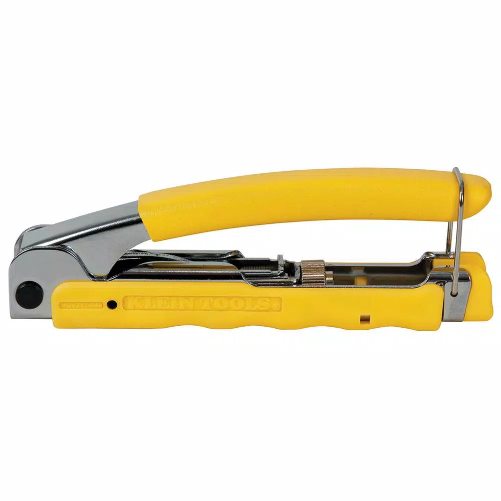 Klein Tools Coaxial Cable Compression Crimper and 2-Level Cable Stripper Tool Set