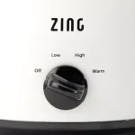 Zing 4 Qt. Round White Slow Cooker with Glass Lid and 3 Heat Settings thumbnail 3